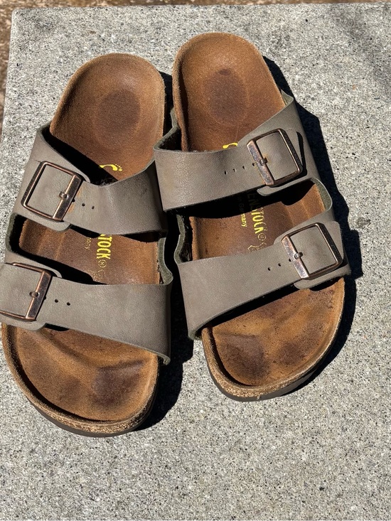 Birkenstock Men’s Two-Strap Sandals in Brown Taupe